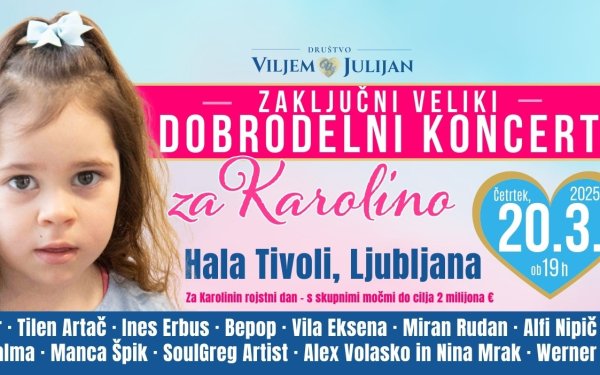 Veliki dobrodelni koncert za Karolino